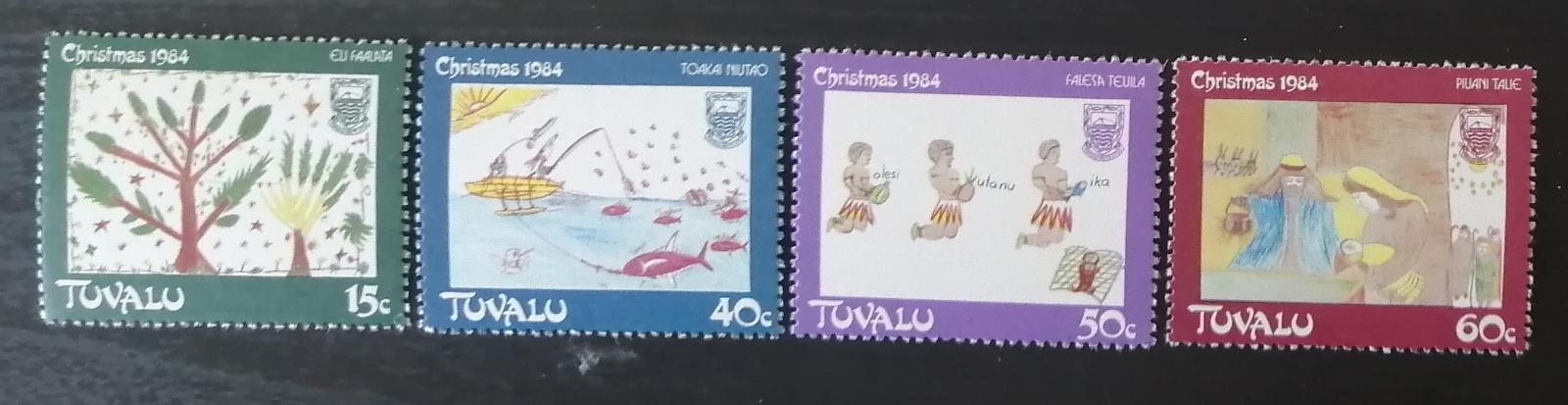 Tuvalu 1984 Vánoce a dětské kresby