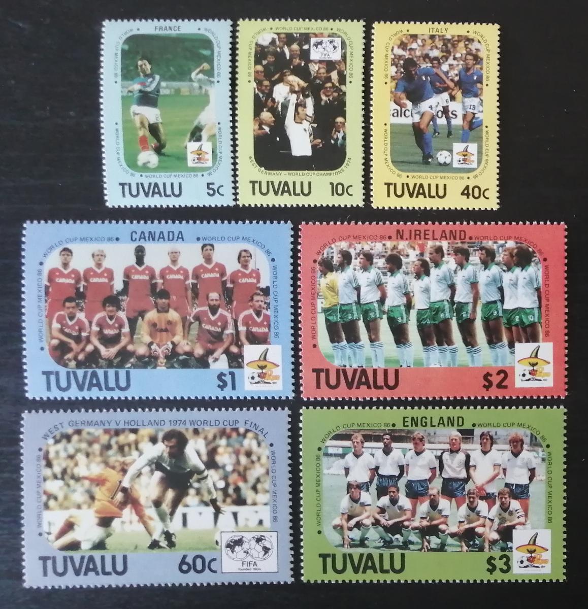 Tuvalu 1986 9,7€ Světový pohár Mexiko, fotbal a sport, nekompl.