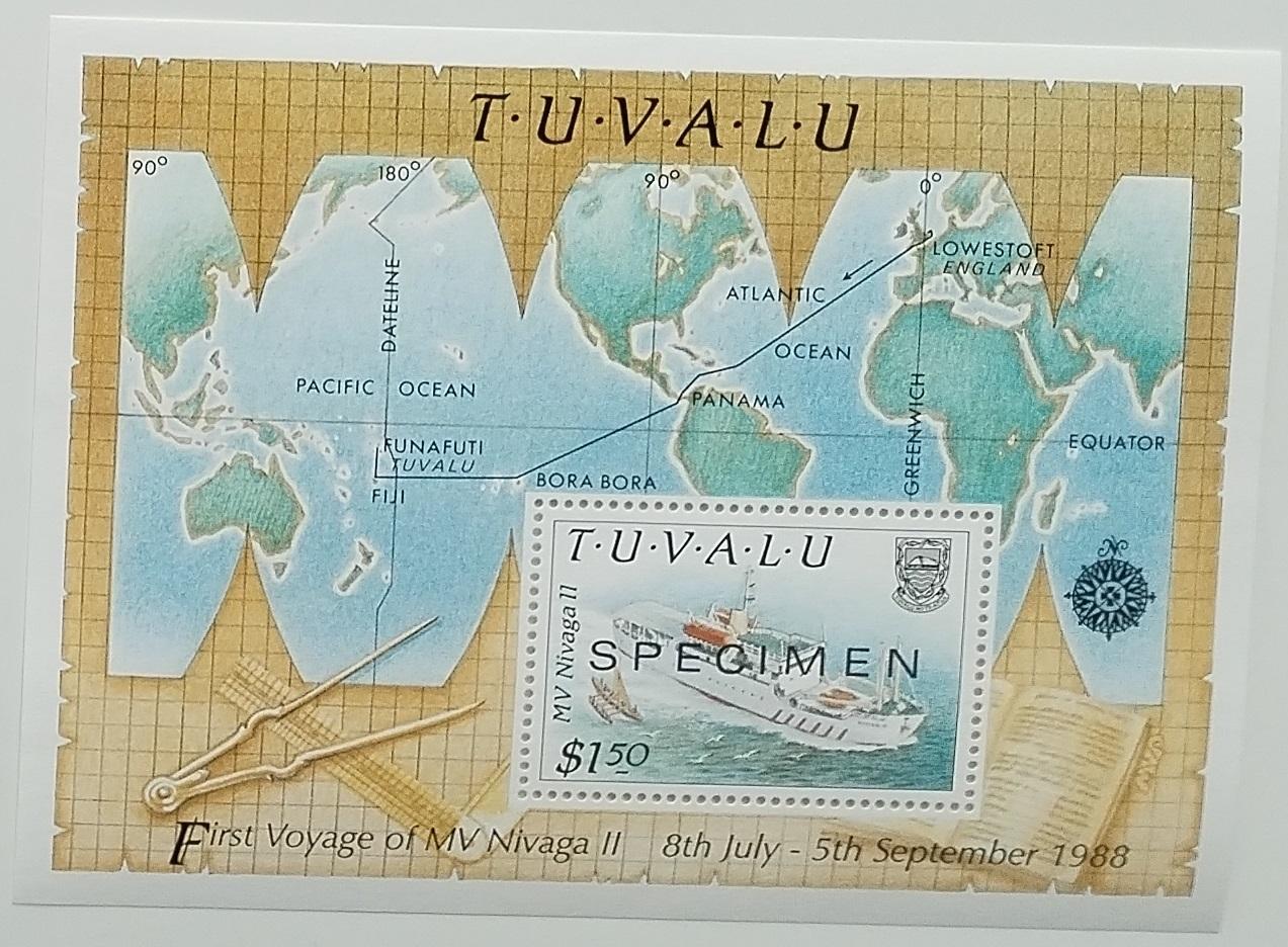 Tuvalu 1989 Ostrovní lodě Nivaga, Doprava SPECIMEN!