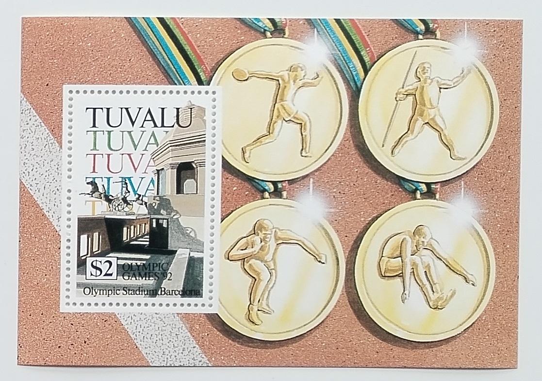 Tuvalu 1992 Bl.43 5,5€ Olympijské hry Barcelona, Sport