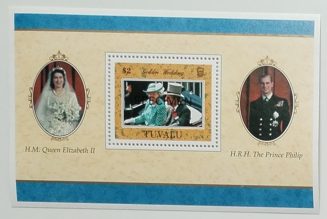 Tuvalu 1997 50 let svatby královny a prince Filipa SPECIMEN