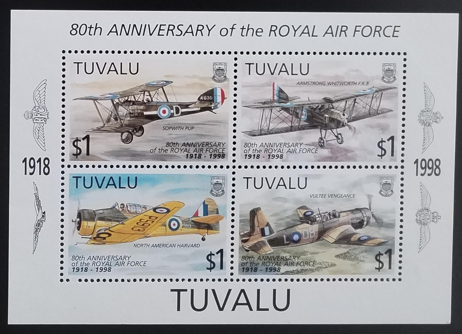 Tuvalu 1998 Výročí RAF, Královské letectvo a letadla