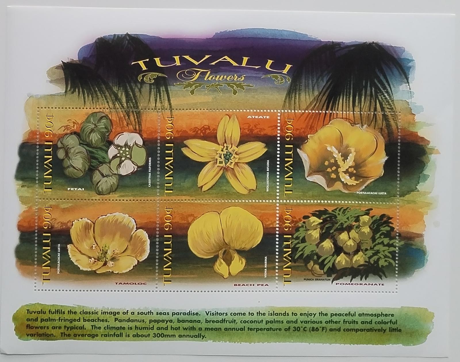 Tuvalu 1999 10€ Ostrovní květiny a flora, Tropické květy: Cassytha sp.