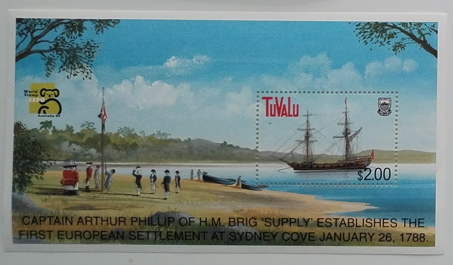 Tuvalu 1999 Bl.67 4€ Výstava AUSTRALIA, Lodě a plachetnice