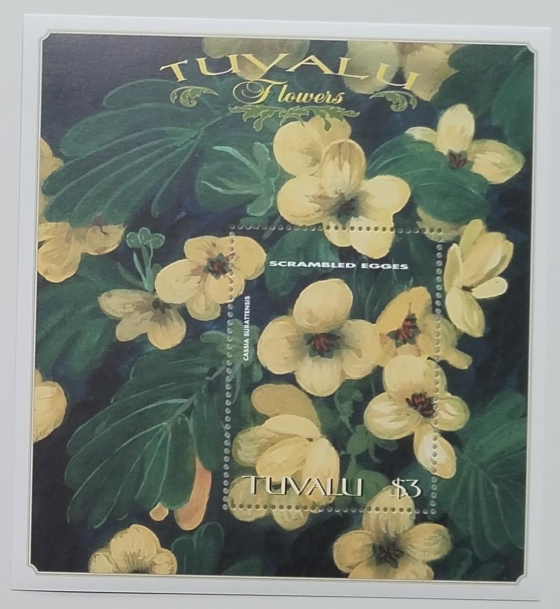 Tuvalu 1999 Bl.70 5€ Ostrovní květiny a flora, Tropické květy: Cassia