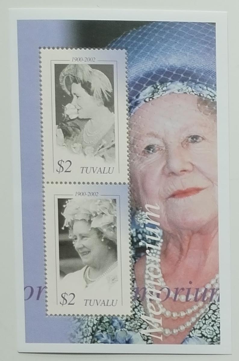 Tuvalu 2002 Pocta zesnulé královně matce 4$ I.