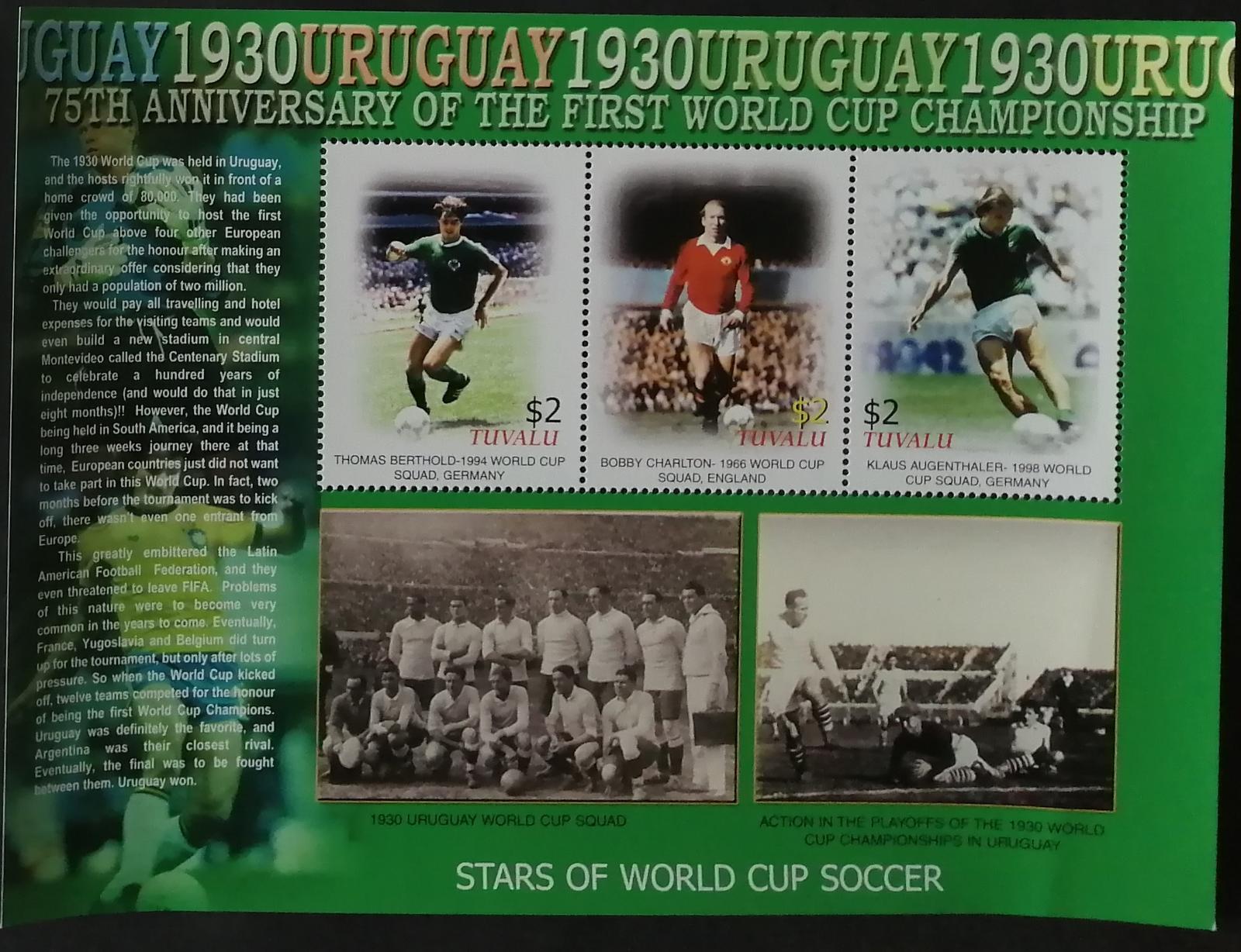 Tuvalu 2005 Mi.1220-2 12€ 75 let mistrovství světa ve fotbale, sport