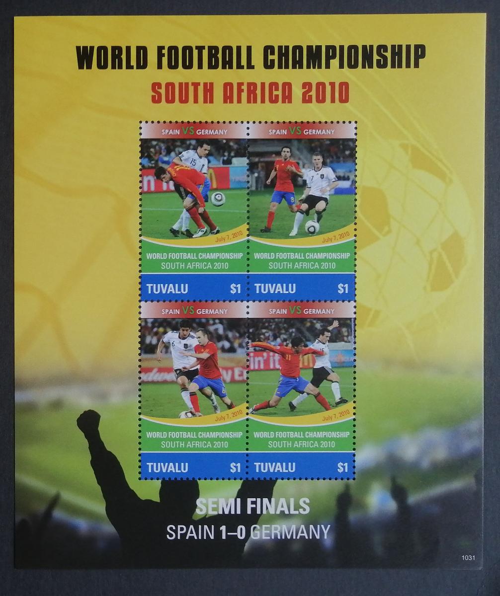 Tuvalu 2010 Mi.1609-2 8€ Světový pohár ve fotbale, sport