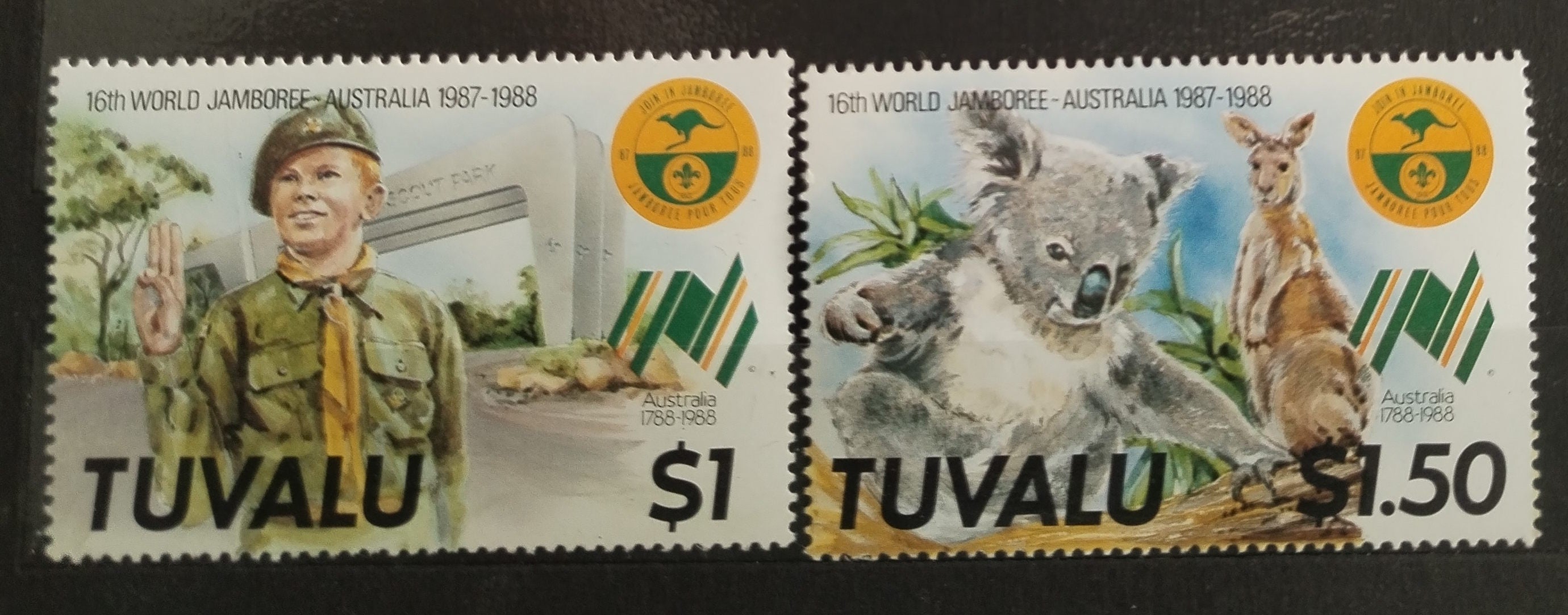 Tuvalu 1988 Skauting a fauna Austrálie, vyšší půl série