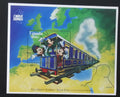 Uganda 1996 Bl.252 9€ DISNEY, Mickey v Orient Expressu, mapy, vlaky