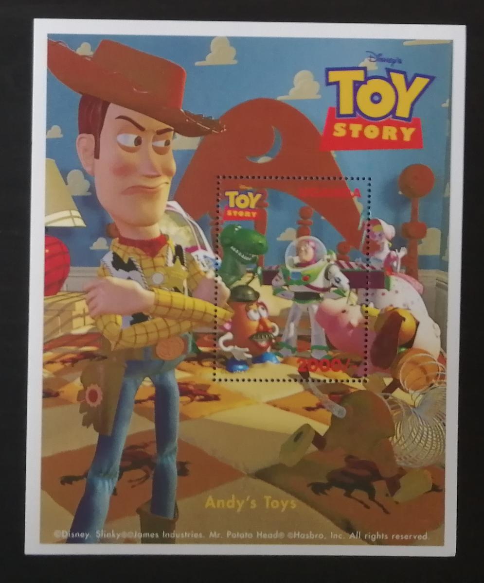 Uganda 1997 Bl.272 5€ DISNEY, Příběh hraček, hračky