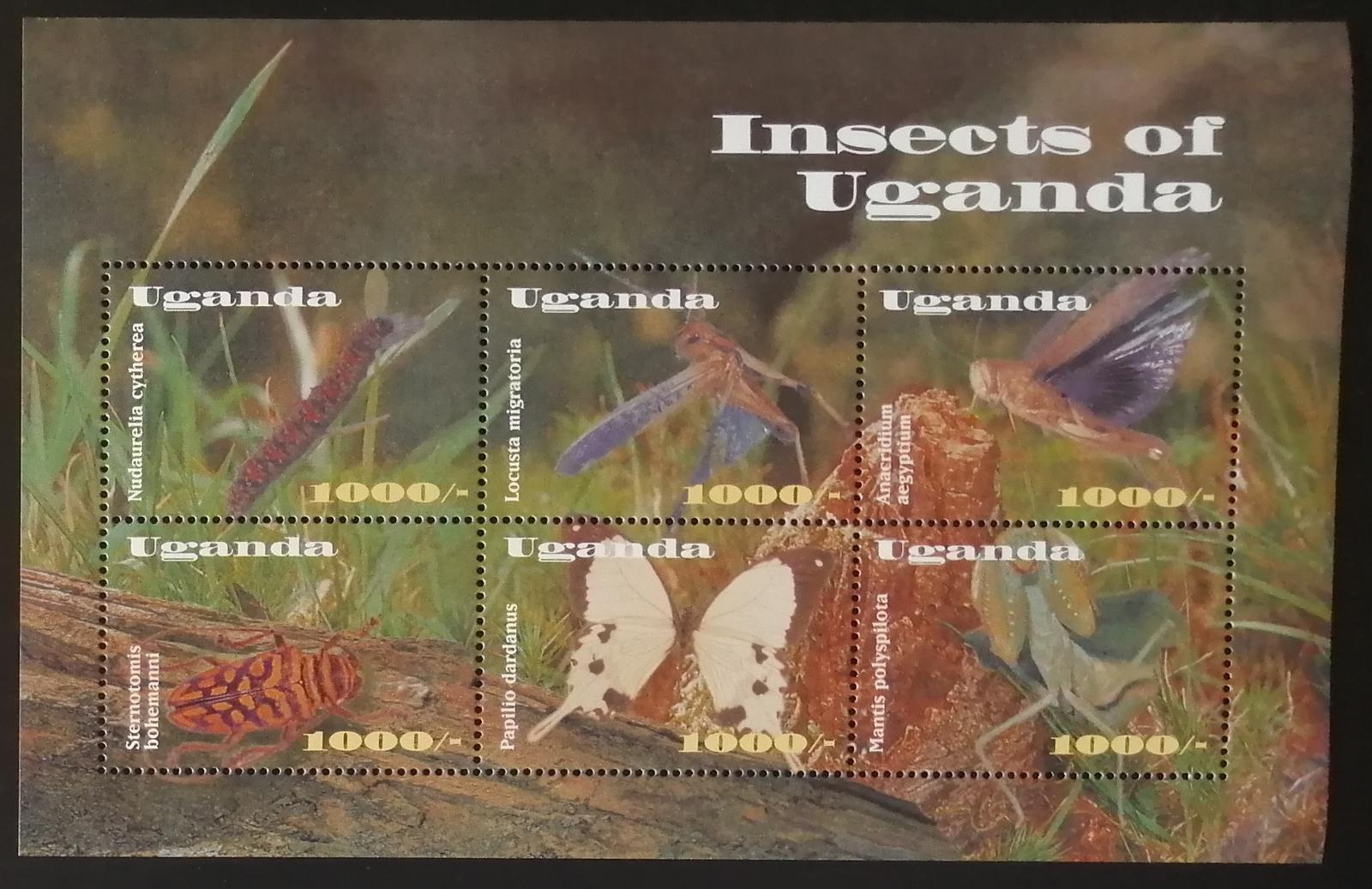 Uganda 2002 Mi.2476-1 10€ Hmyz a motýli Ugandy a Afriky