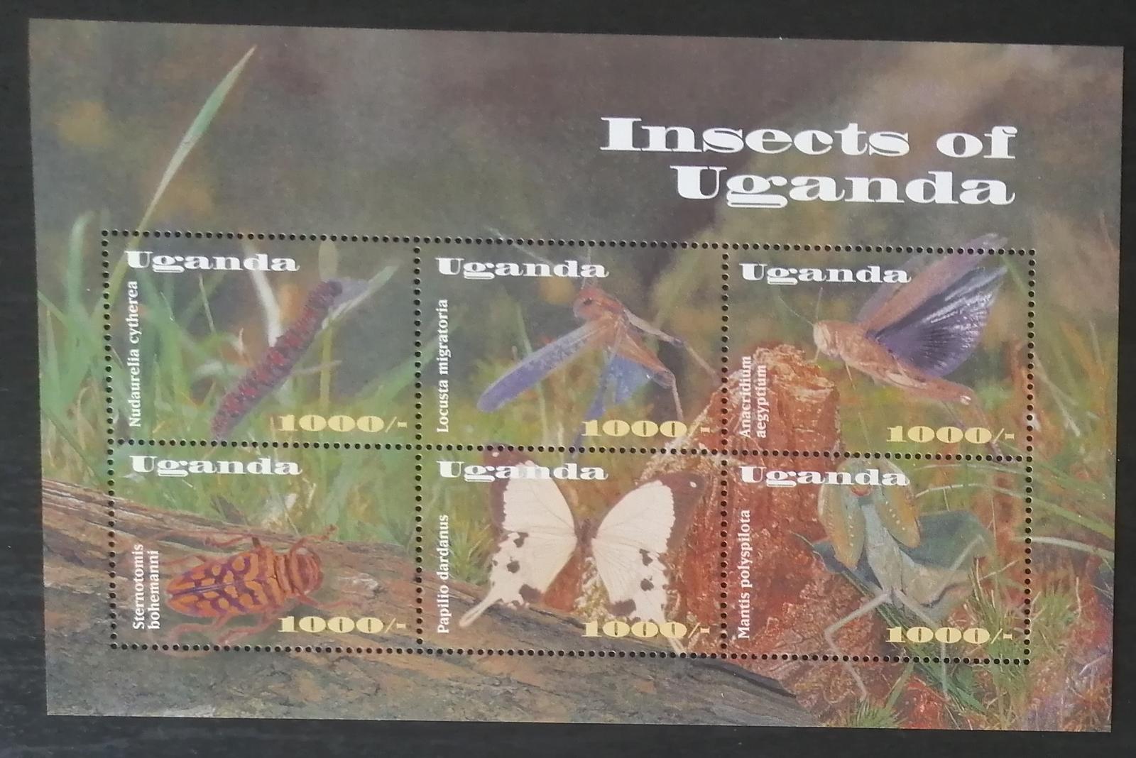 Uganda 2002 Mi.2476-1 10€ Hmyz a motýli Ugandy a Afriky