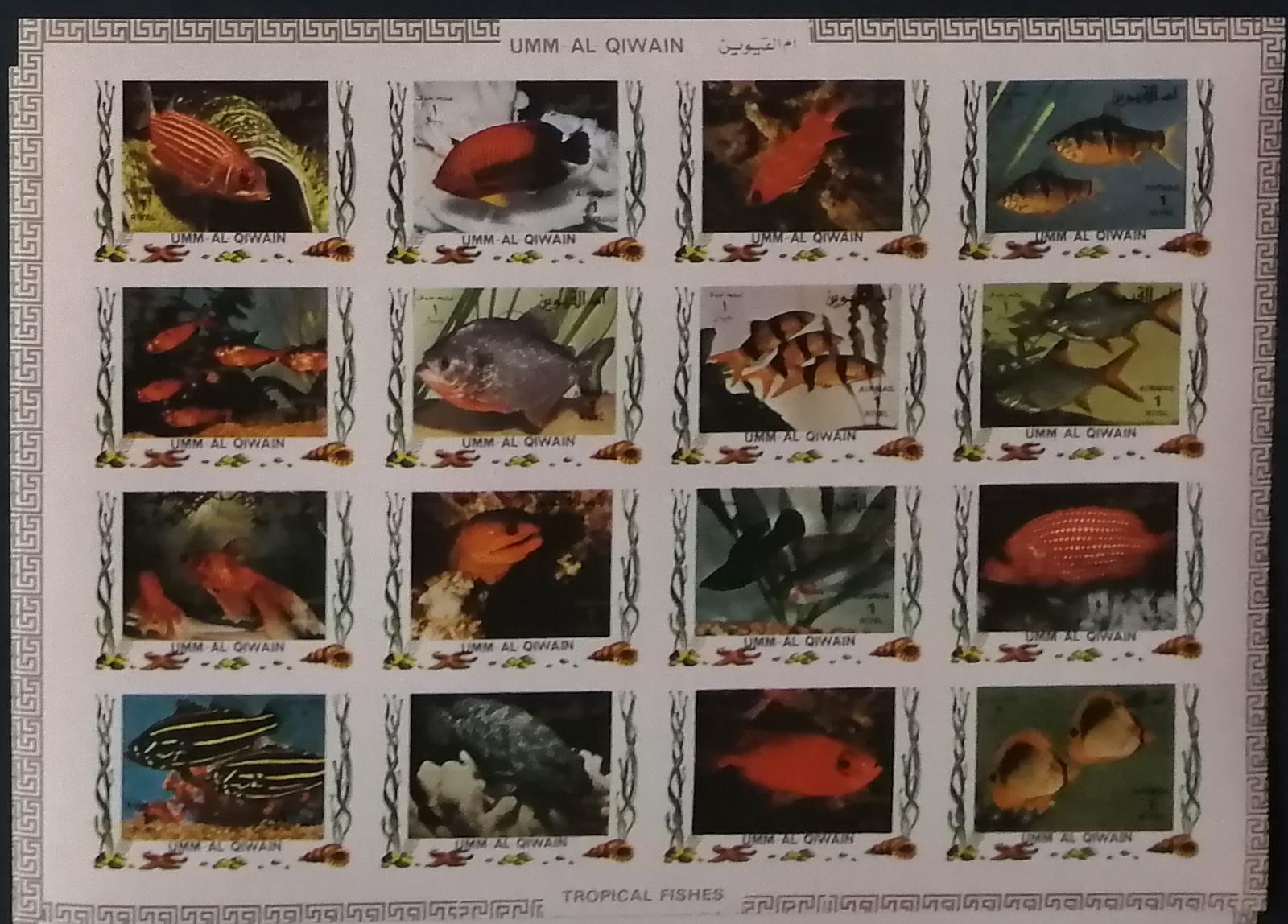 Umm Al Quwain 1972 Mi.1466-1B 25€ Ryby a koralová fauna moří II.