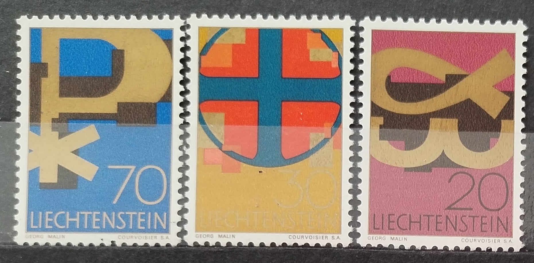 Lichtenštejnsko 1967 Symboly křesťanství a Vánoce