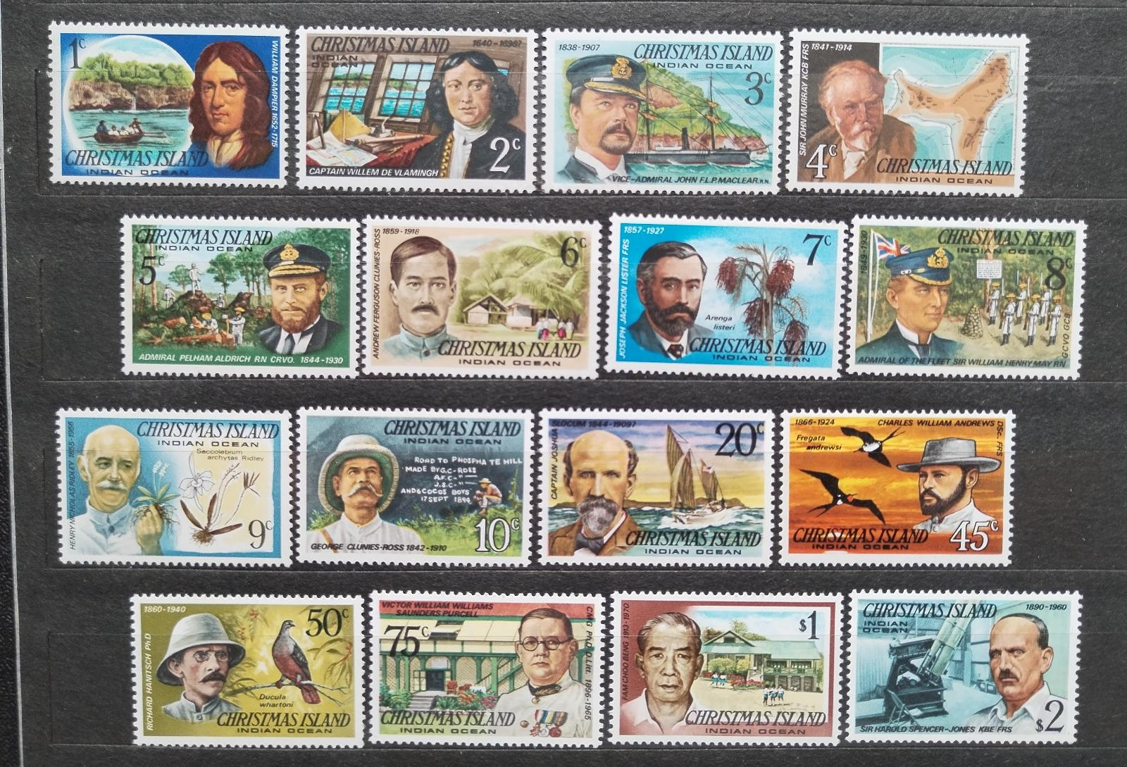 Vánoční ostrov 1977 Definitiva: Slavní objevitelé a vědci, Osobnosti