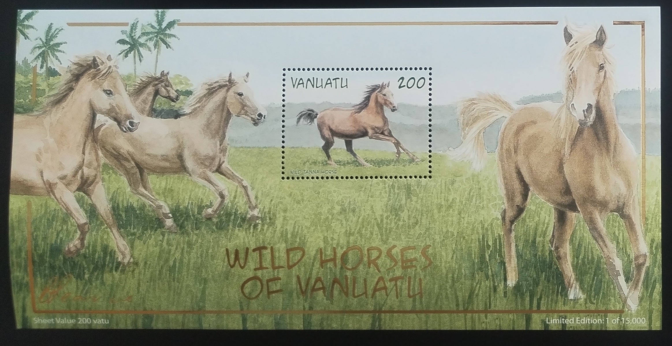 Vanuatu 2002 Koně na ostrově, Limitovaná edice