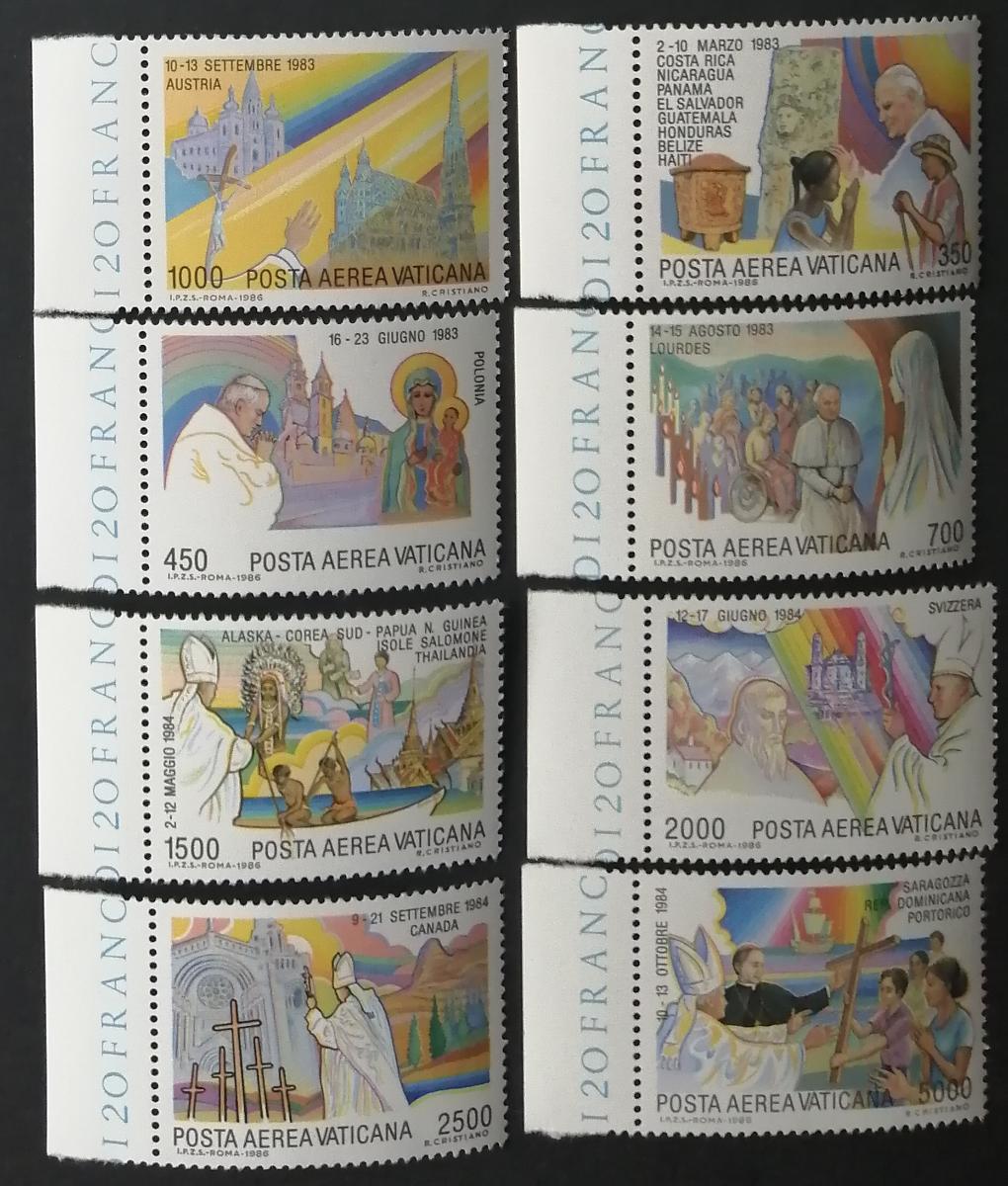 Vatikán 1986 15€ Papež a jeho cesty po světě