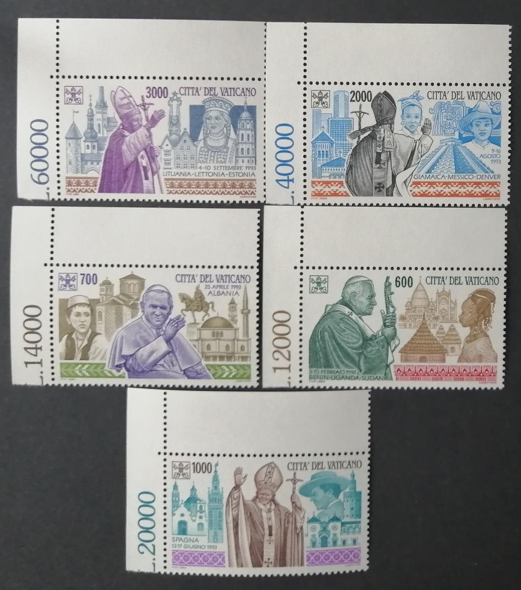 Vatikán 1994 12€ Papež a jeho cesty po světě