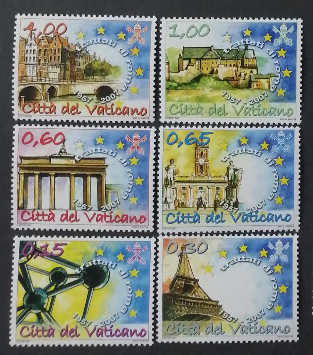 Vatikán 2007 16€ 50 let Římské úmluvy EU, Památky