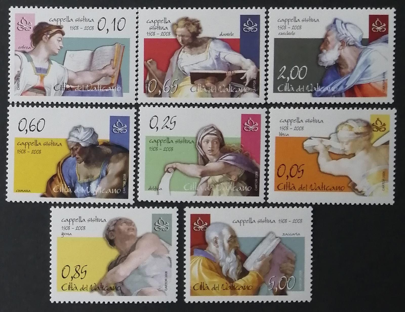 Vatikán 2008 24€ 500 let fresek Sixtínské kaple od Michelangela