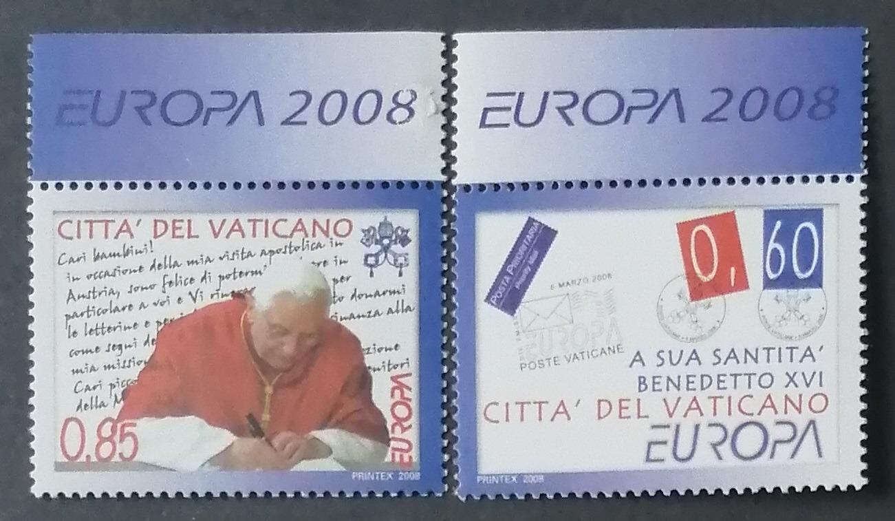 Vatikán 2008 3,2€ EUROPA, Papež Bendikt a dopisy