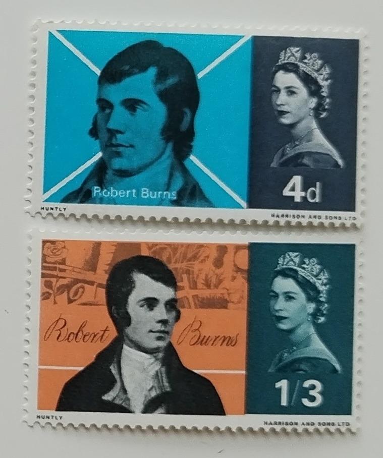 Velká Británie 1966 Robert Burns, básník