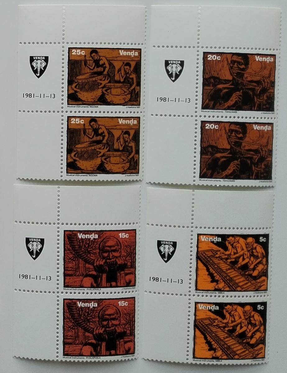 Venda (JAR) 1981 Mi.50-3 Tradiční rukodělné výrobky a umění PÁRY