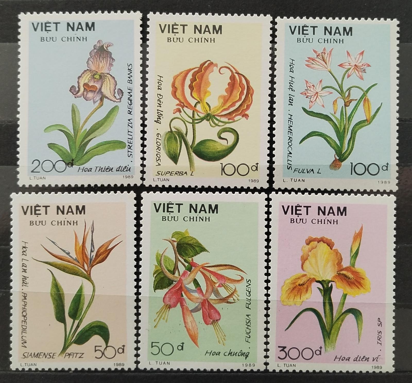 Vietnam 1989 Květiny a flora Asie