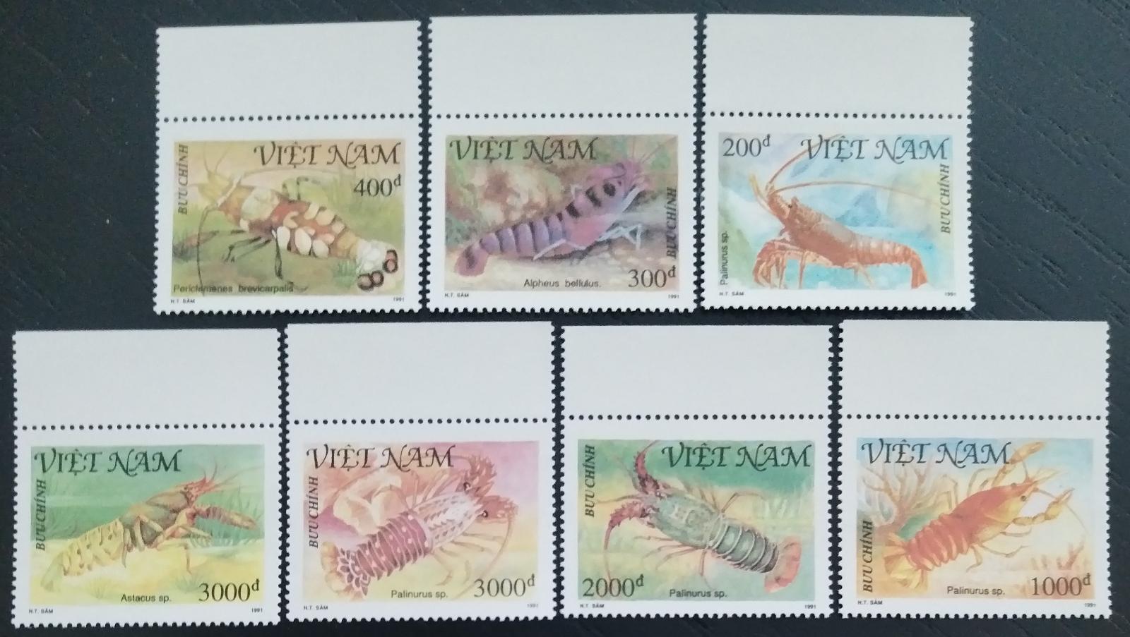 Vietnam 1991 Raci a korýši, Mořská fauna