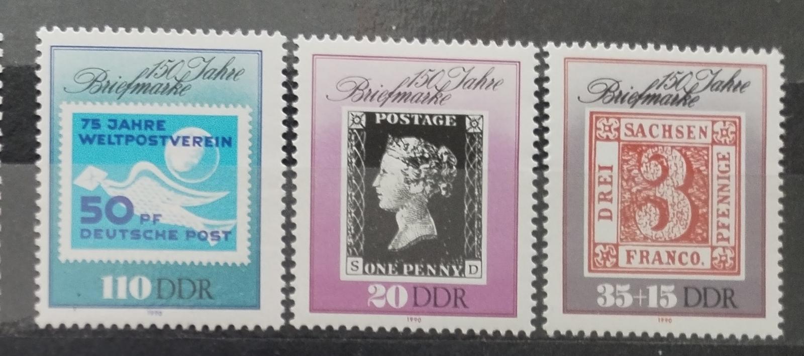 Východní Německo DDR 1990 Výročí Penny Black, první známky