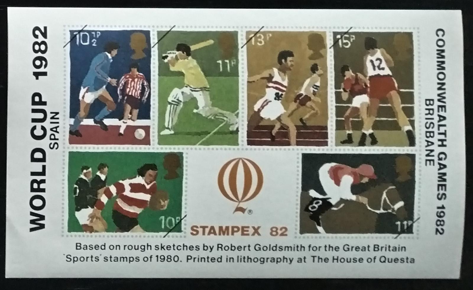 Výstava STAMPEX 1982 - Fotbal a sport, Suvenýrový tisk