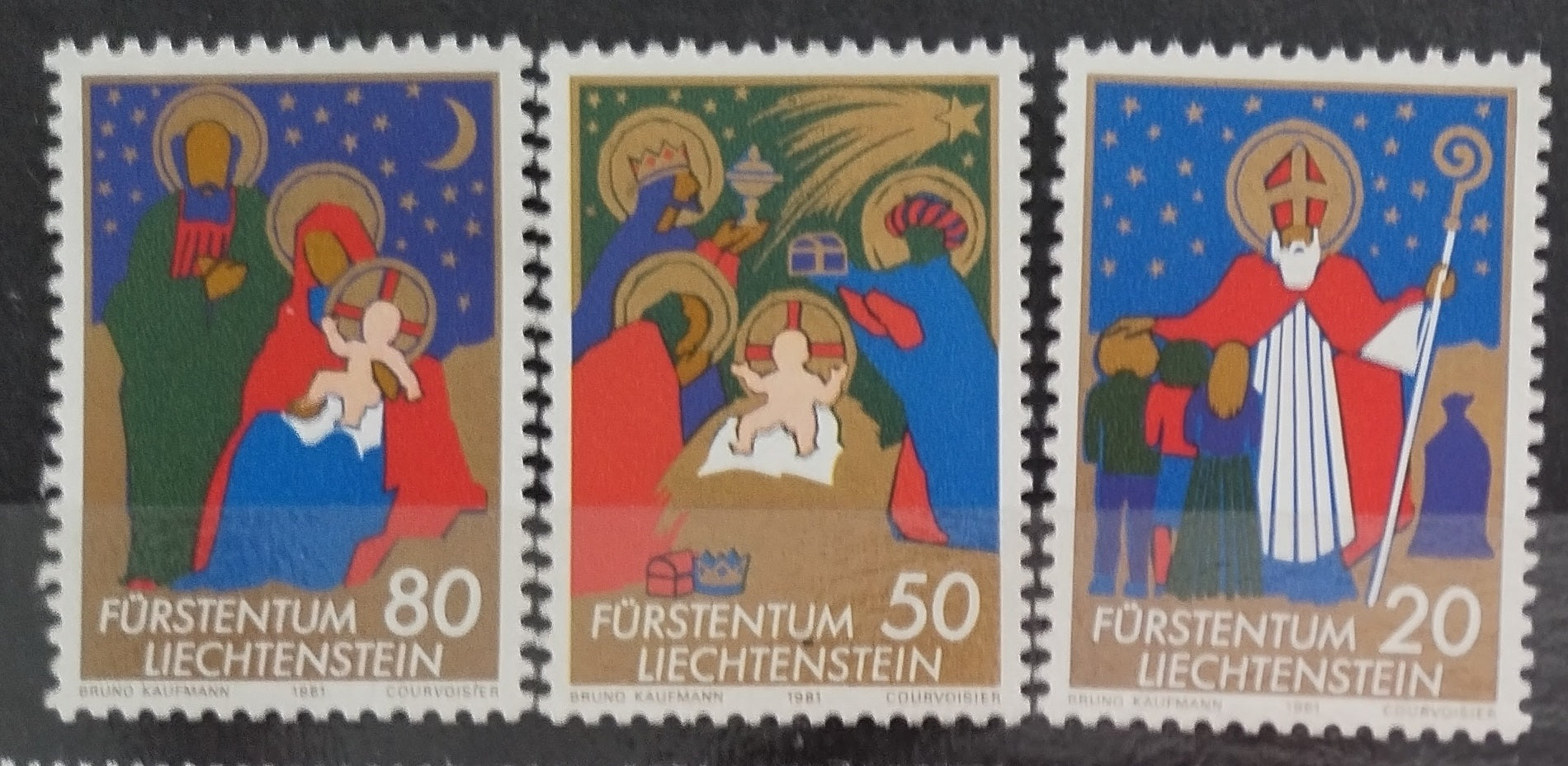 Lichtenštejnsko 1981 Vánoce a svatá rodina
