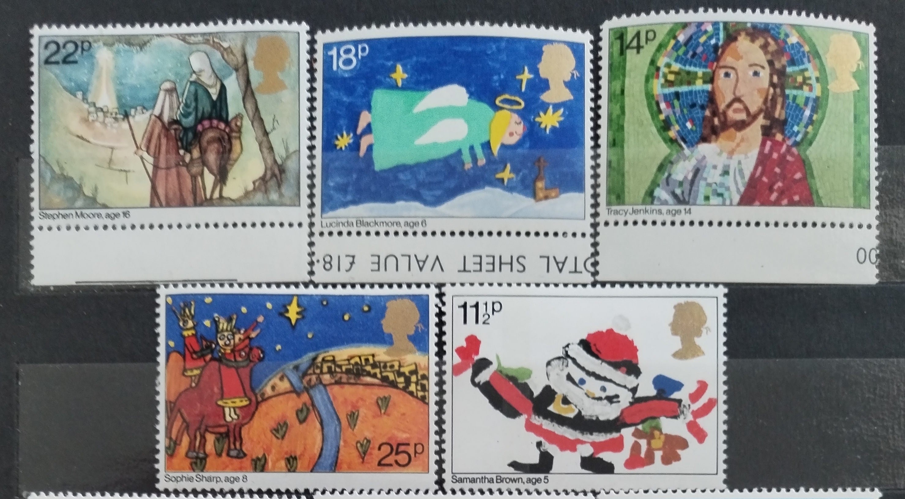 Velká Británie 1981 Vánoce a dětské umění