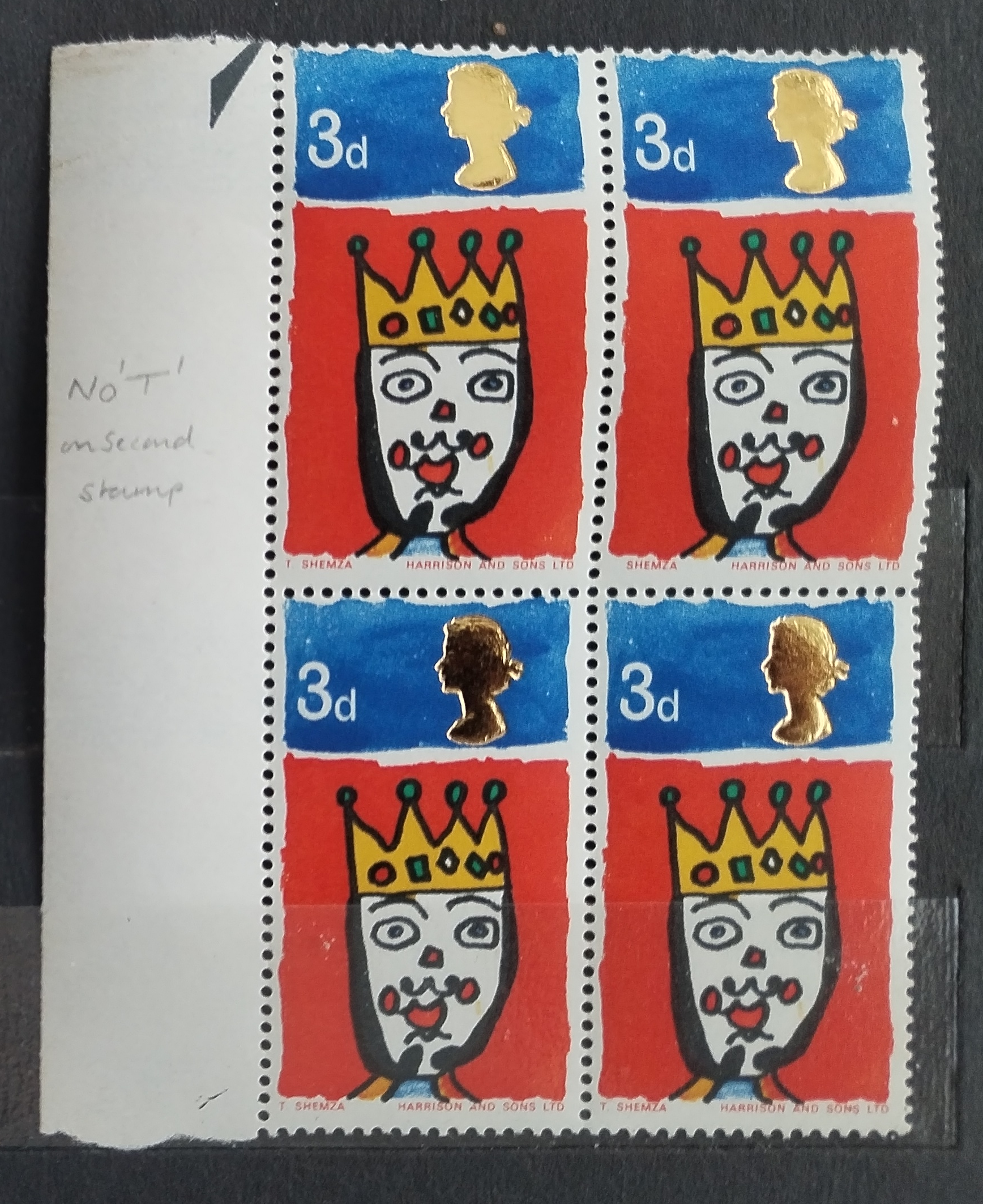 Velká Británie 1966 Vánoce - "Missing T" varianta 25£