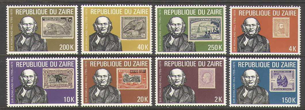 Zair (Kongo) 1980 Mi.631-8 6,5€ Století smrti sira Rowlanda Hilla