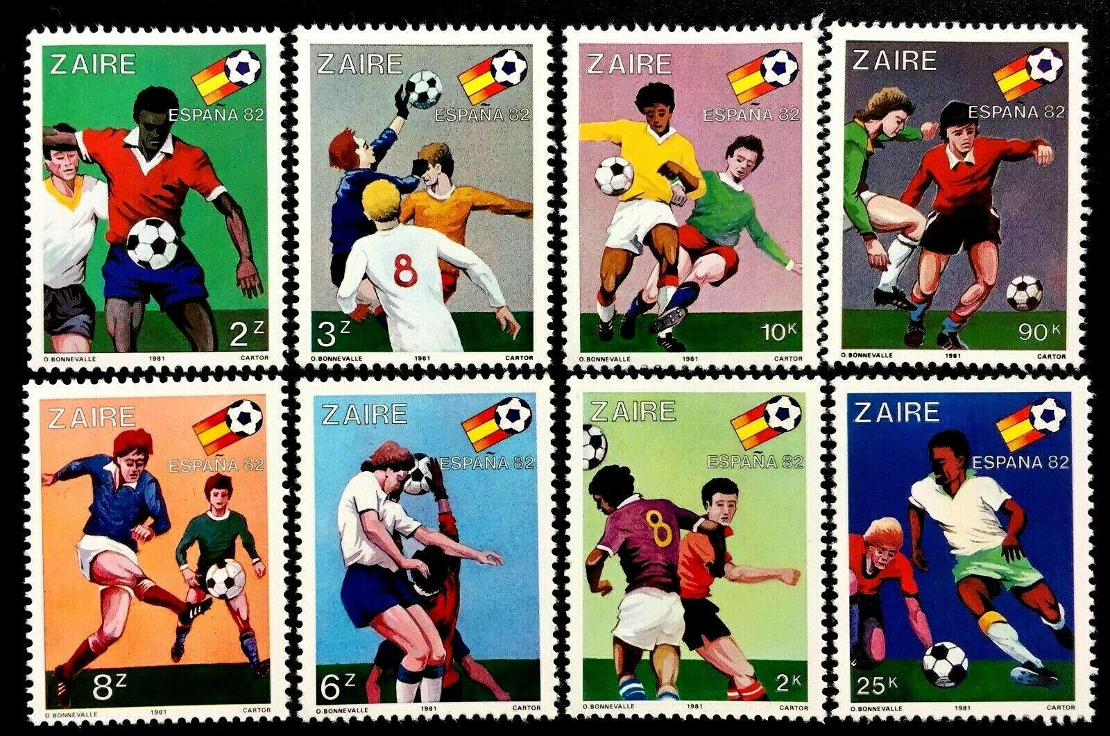 Zair/Kongo 1981 Mi.722-31 13€ - Mistrovství světa ve fotbale, sport