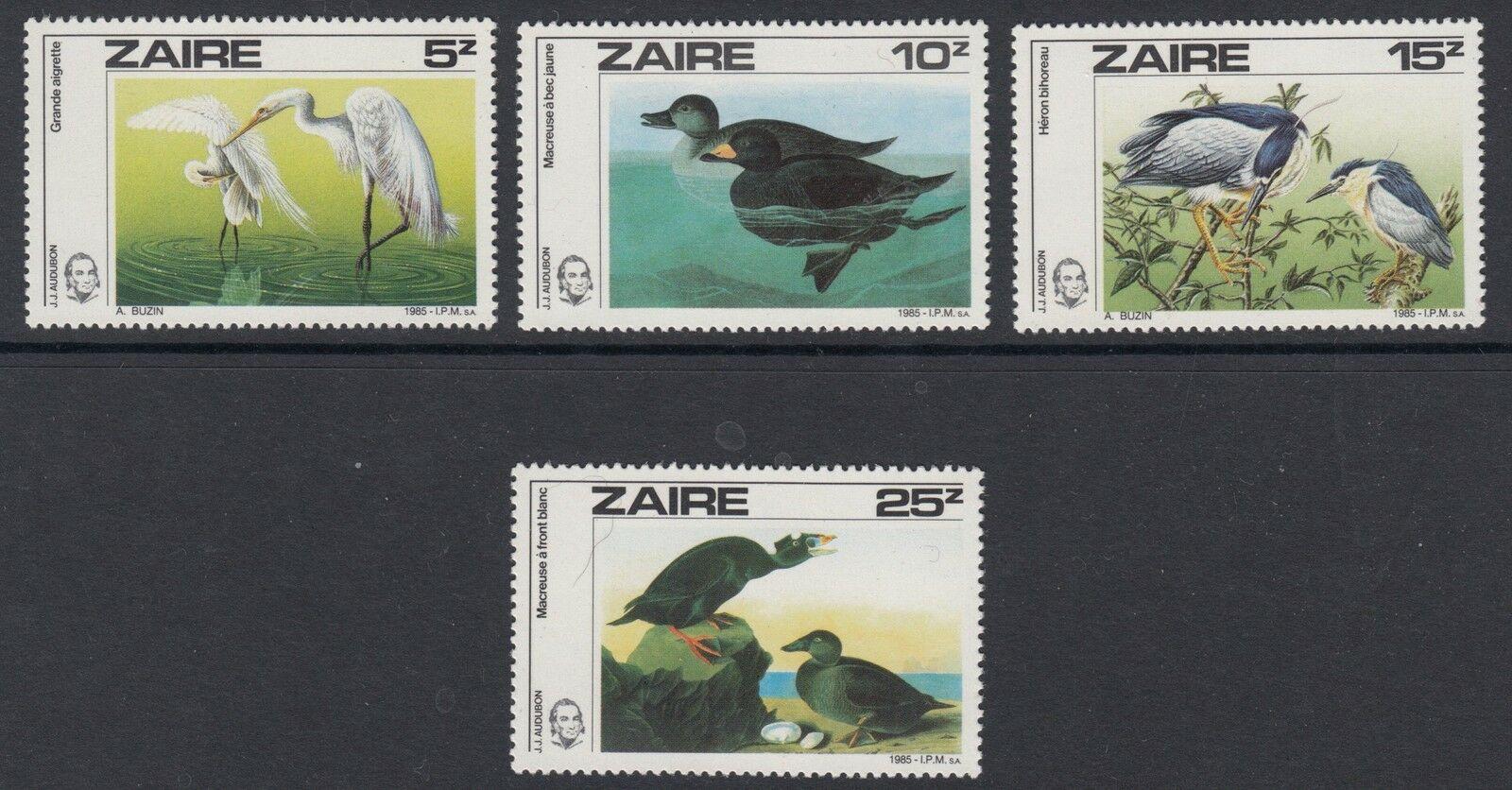 Zair (Kongo) 1982 Mi.904-7 8,5€ Afričtí a vodní ptáci, biolog Audubon