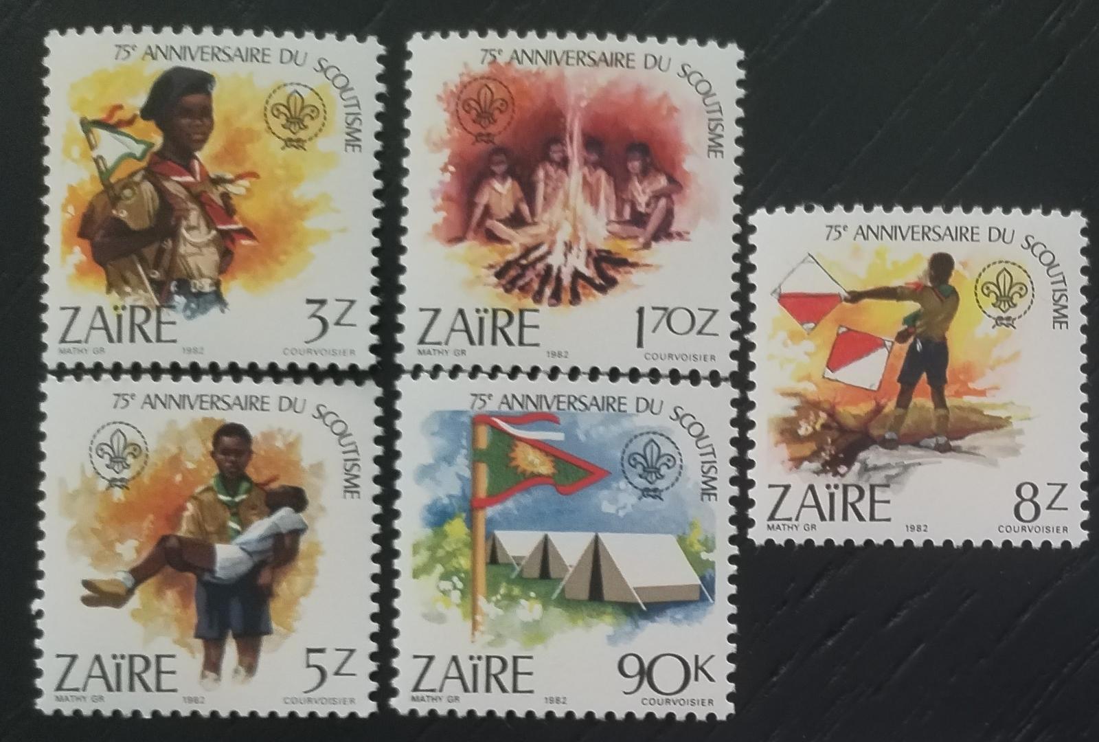 Zair (Kongo) 1982 Výročí světového skautingu