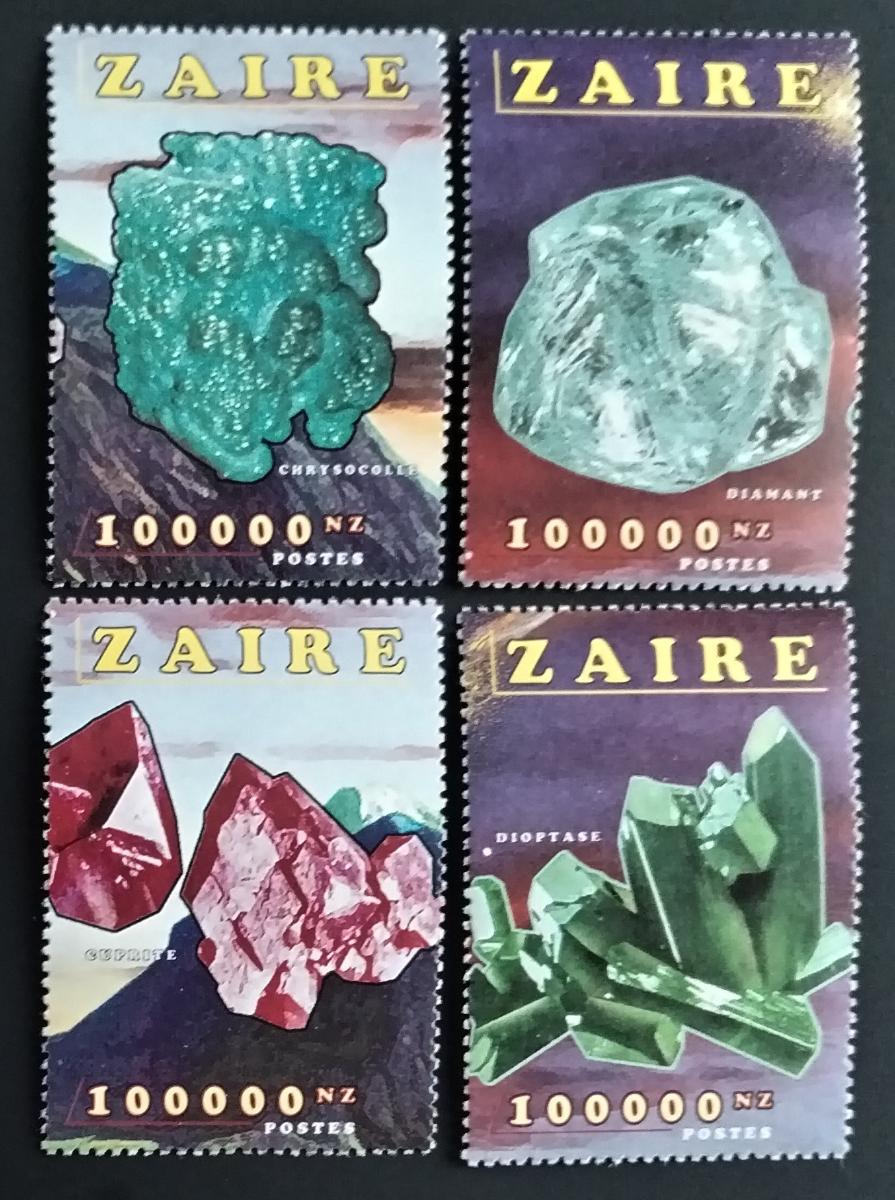 Zair (Kongo) 1996 34€ Minerály a nerosty Afriky, hledaná série