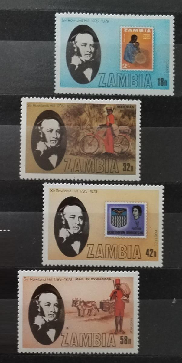 Zambie 1979 Sir Rowland Hill a známky