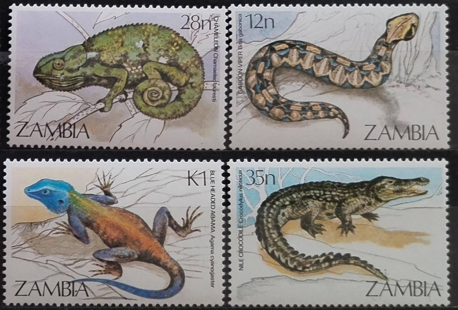 Zambie 1984 Plazi, ještěři a hadi