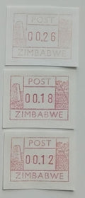 Zimbabwe - Automatové známky