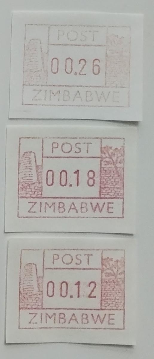 Zimbabwe - Automatové známky