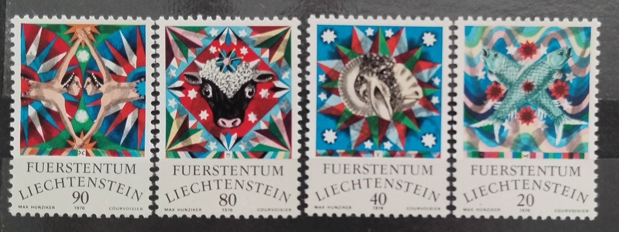 Lichtenštejnsko 1976 Zvěrokruh a zodiak